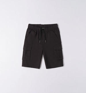 Boy's short cargo-pants BLACK