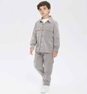 Boys' long trousers with a keyring