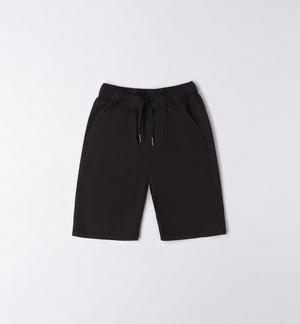 Pantalone corto 100% cotone ragazzo NERO