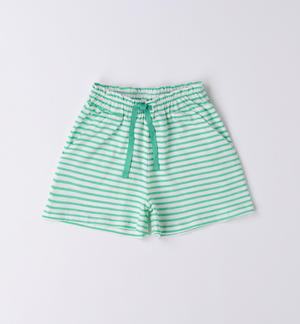Pantalone corto bambina rigata