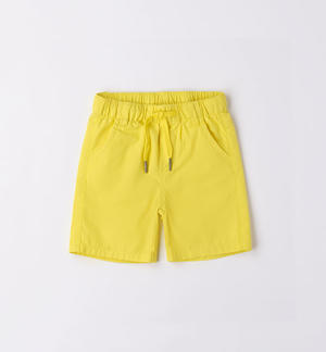 Pantalone corto bambino 100% cotone GIALLO