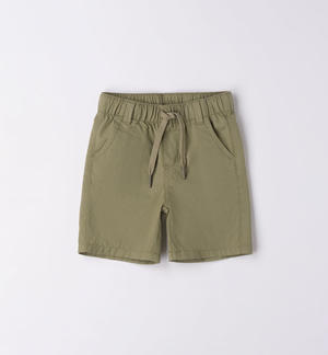 Pantalone corto bambino 100% cotone VERDE