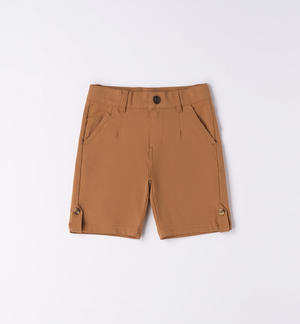 Pantalone corto bambino in jersey MARRONE