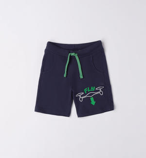 Pantalone corto bambino squalo BLU