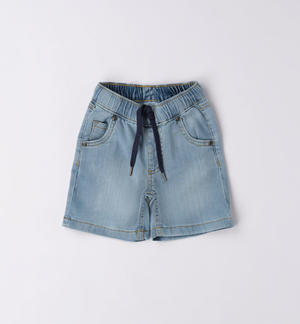 Pantalone corto in morbido jeans per bambino BLU