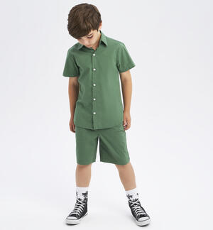 Boys' cotton shorts GREEN