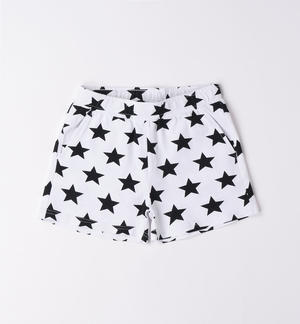 Girl's shorts various patterns WHITE