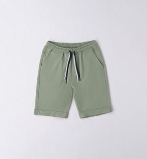 Boy's shorts in 100% cotton GREEN