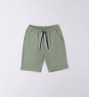 Pantalone corto ragazzo 100% cotone VERDE
