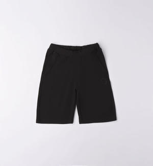 Boy's shorts with embroidery BLACK