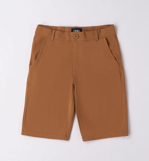 Boy's shorts in cotton BROWN