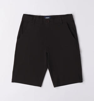 Pantalone corto ragazzo in cotone NERO