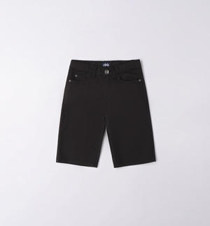 Pantalone corto ragazzo slim fit NERO