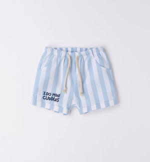 Pantalone corto rigato neonato BLU