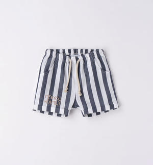 Pantalone corto rigato neonato