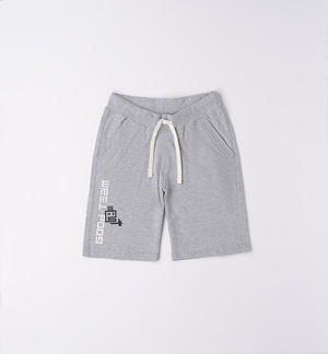 Pantalone corto sportivo ragazzo GRIGIO