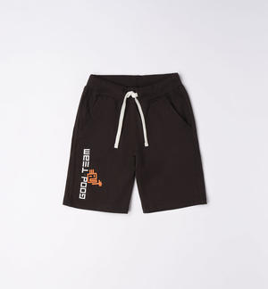 Pantalone corto sportivo ragazzo NERO