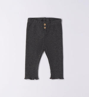 Pantalone neonata waffle GRIGIO