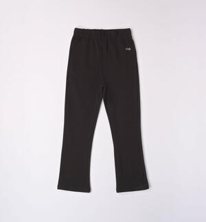 Pantalone per ragazza garzato NERO