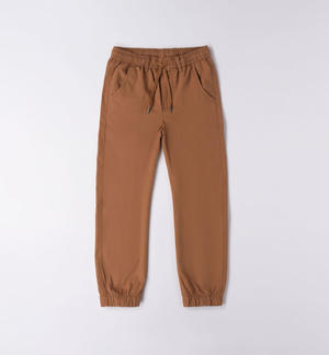 Pantalone ragazzo joggers MARRONE
