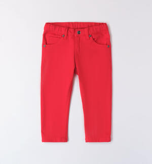 Boys' regular fit trousers RED
