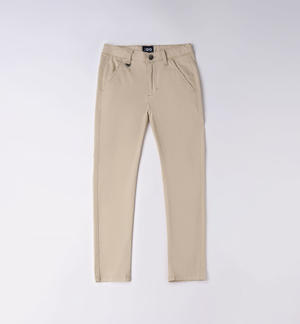 Boy's slim fit trousers BEIGE