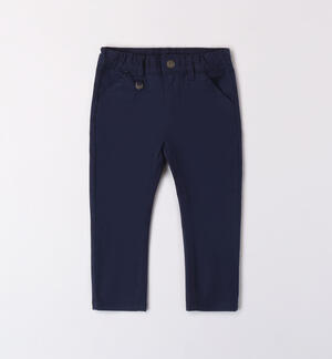 Boys' slim fit trousers BLUE