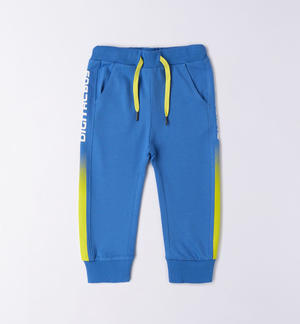 Pantalone tuta bambino bande colorate BLU