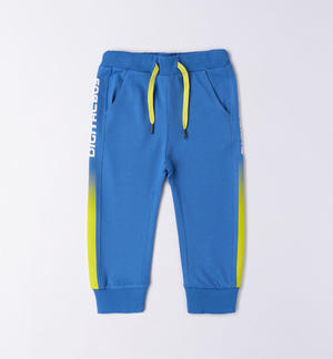 Children's playsuit trousers with coloured strips BLUE