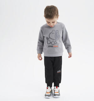 Boys' black tracksuit bottoms