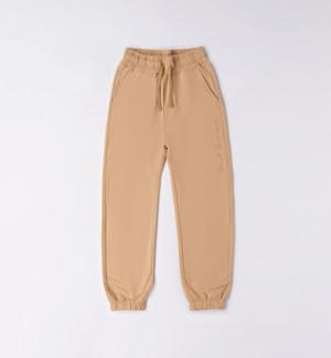 Girls tracksuit trousers with print BEIGE