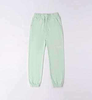 Pantalone tuta ragazza con stampa VERDE