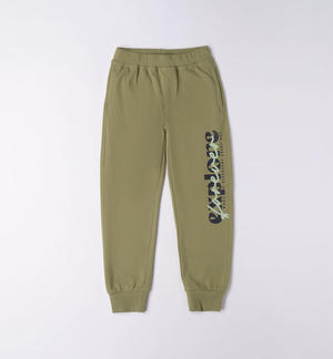 Boy's "explore" tracksuit trousers GREEN