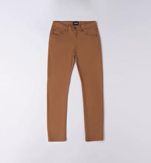 Boy's twill trousers BROWN
