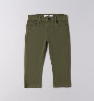 Pantaloni bambino con risvoltini VERDE