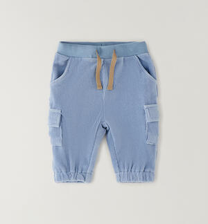 Pantaloni bimbo neonato AZZURRO