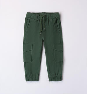 Boys' cargo trousers GREEN