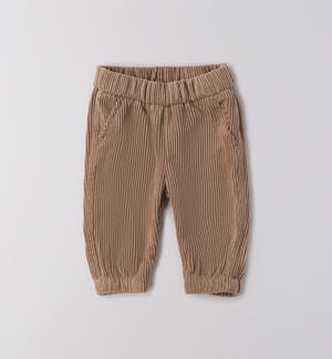 Pantaloni neonato velluto MARRONE