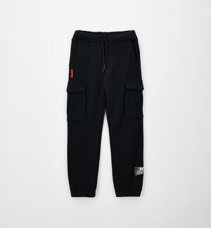Pantaloni ragazzo 100% cotone NERO