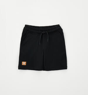 Short tracksuit bottoms for boys BLACK