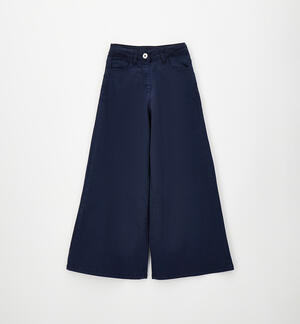 Flared trousers for girls BLUE