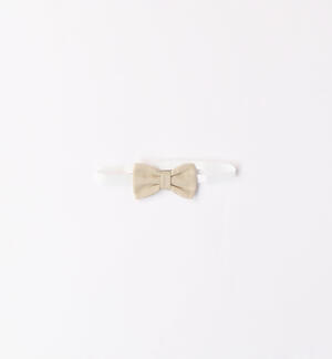Linen bow tie for baby boy BEIGE