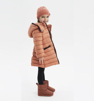 Girls' fitted down jacket RED