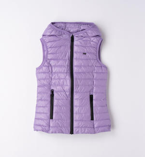 Piumino smanicato ragazza VIOLA