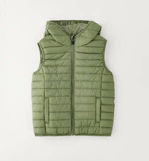 Piumino smanicato ragazzo VERDE