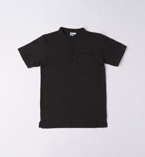 Polo manica corta ragazzo NERO
