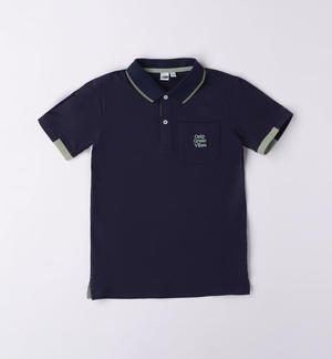 Polo ragazzo in piquet BLU
