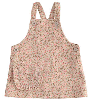 Cotton baby girl dungarees