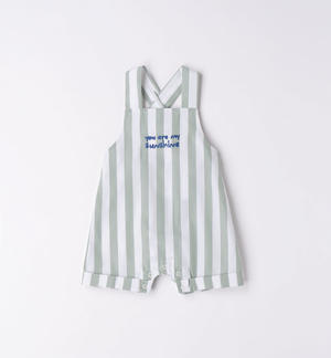 Salopette neonato con ricamo VERDE