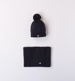 Boys' hat and neck warmer BLUE